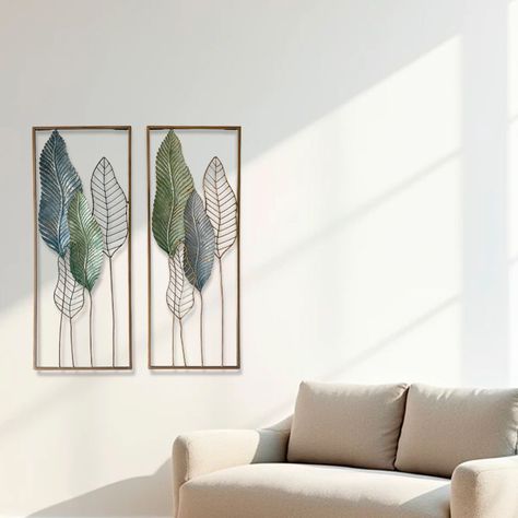Set Placas Murales Decorativas Hojas-3