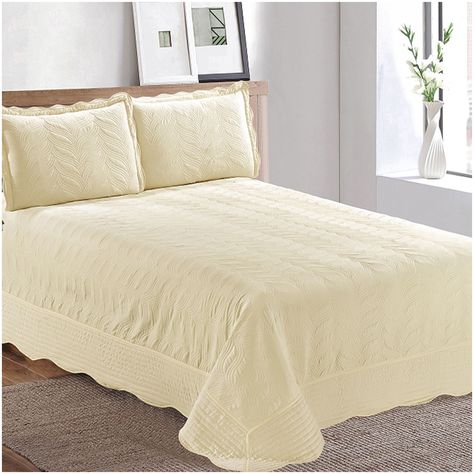 Quilt Bordado 2 Plazas Versailles Amarillo Pastel-3