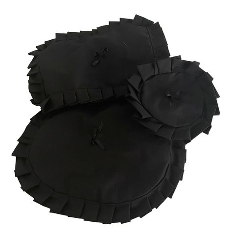 Juego Cortina Recogida para Baño Lisa Negro-1