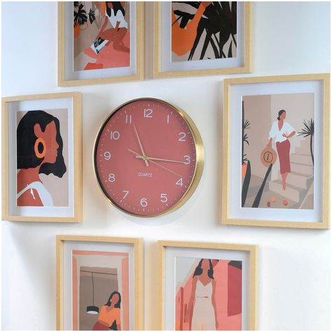 Reloj Mural Decorativo Bordeaux 35.5 x 4.2 Cms-2