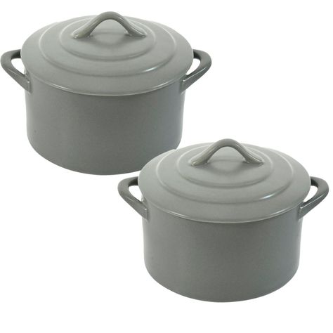 Set 2 Cacerolas para Horno con Tapa Bari-0