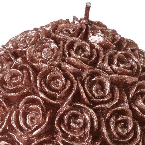 Vela Decorativa Rosas Palo Rosa Bola-2