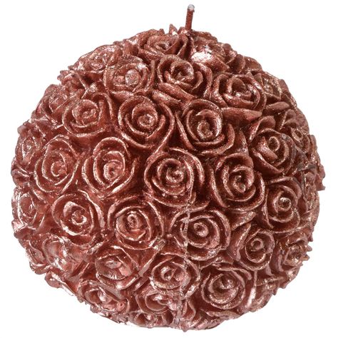 Vela Decorativa Rosas Palo Rosa Bola-0