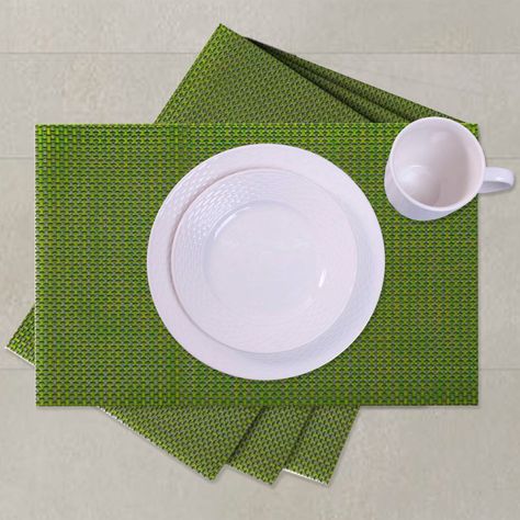 Set de Individuales Decorativo Prado 4 Piezas Verde-3