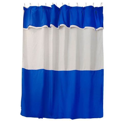 Juego de Cortina para Baño 6 Piezas Azul-0