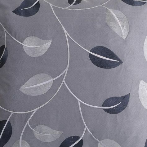 Cojín Decorativo Hojas Gris-1