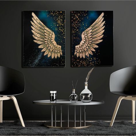 Set de Cuadros Decorativo Alas Gold 120 x 80-3