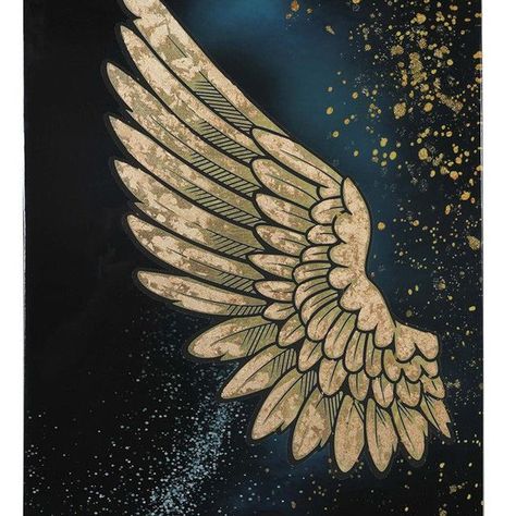 Set de Cuadros Decorativo Alas Gold 120 x 80-2