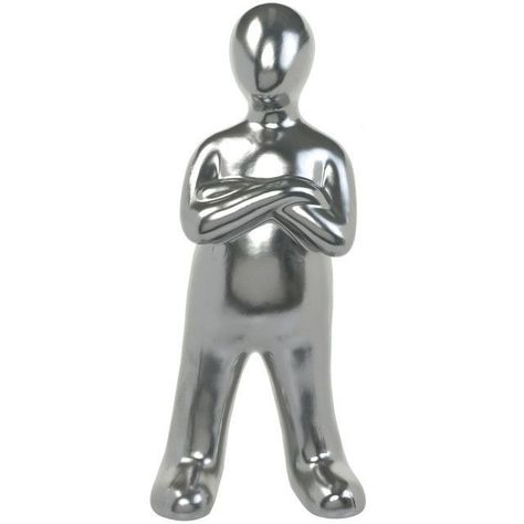 Figura Decorativa Humano Silver Grande-0
