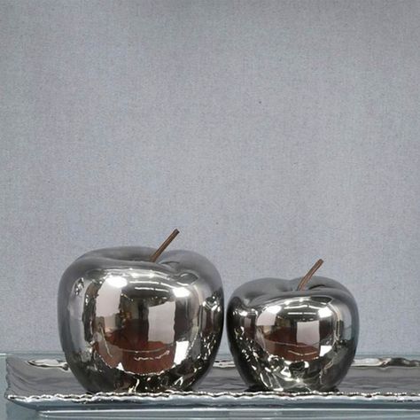 Figura Decorativa Manzana Boston Silver-3