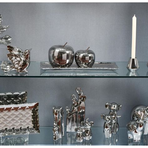 Figura Decorativa Manzana Boston Silver-4