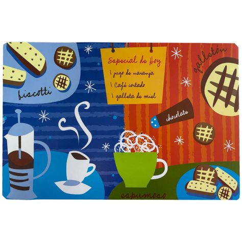 Set de Individuales Decorativo Breakfast 6 Piezas-1