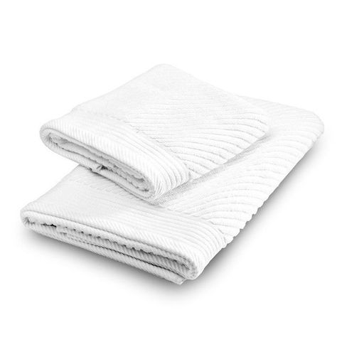 Juego de Toallas de Baño Jacquard Blanco-0