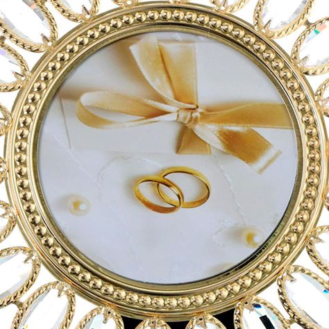 Porta Retrato Decorativo Verdún Gold Circular-1