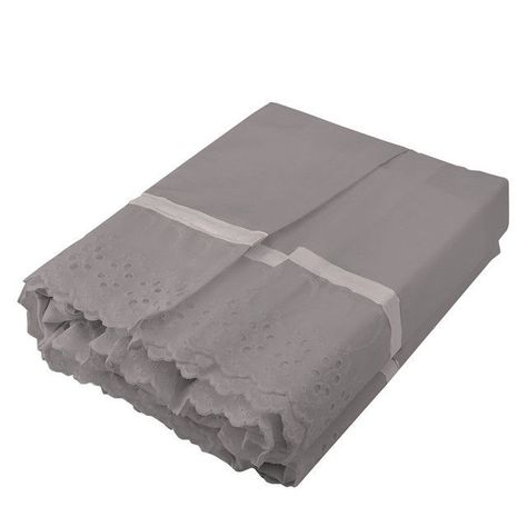 Faldón 144 hilos Broderie Amanda 1,5 Plazas Gris-1