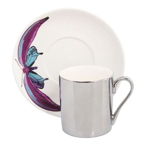 Taza Café con Plato Reflejo Morado 2 Piezas-0
