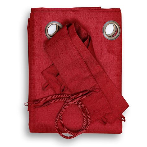 Set Cortina Blackout 6 Piezas Con Argollas Terracota-1