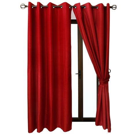 Set Cortina Blackout 6 Piezas Con Argollas Terracota-0