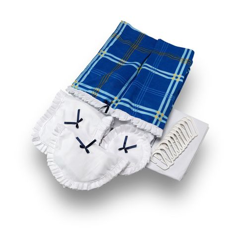 Juego de Cortina para Baño 6 Pzas Escoces Azul-1