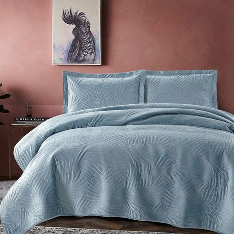 Quilt Liso Velvet Ibiza Celeste Light 2 Pzas-4