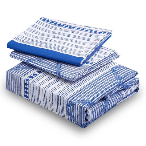 Juego de Sábanas T144 King Napoli Blue-1