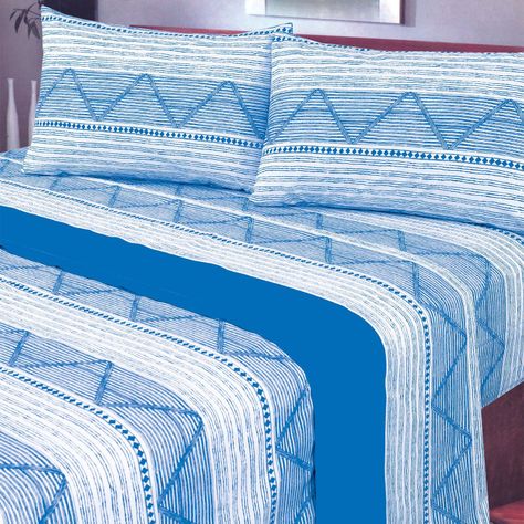 Juego de Sábanas T144 King Napoli Blue-3