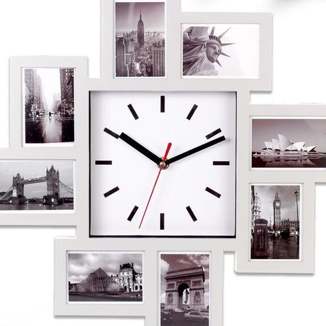 Reloj Mural Decorativo Retratos Blanco-1