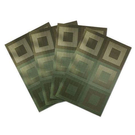 Set 4 Individuales Decorativo Boston Verde-0