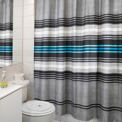 Cortina para Baño Diseño Boston con Forro-2