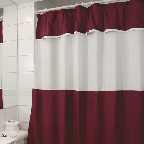 Juego de Cortina para Baño 6 Piezas Burdeo-2