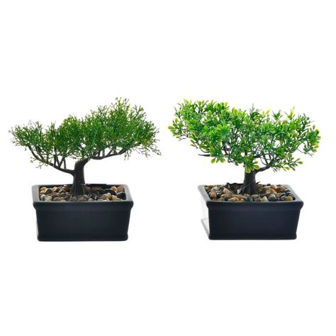 Set Decorativo Bonsai Maceta Negra 3 Pzas-1