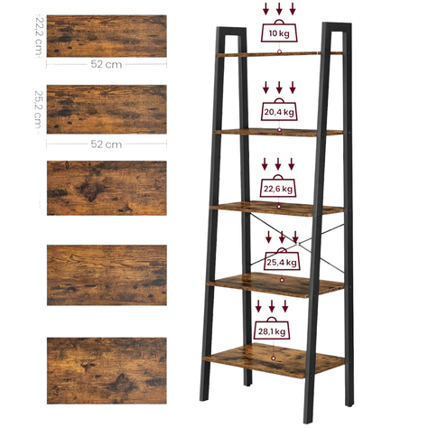 Repisa Escalera R172 - Metalwood Collection-5
