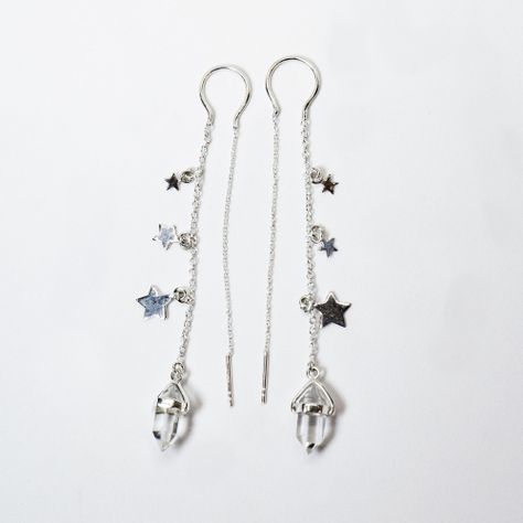 Aro Cadena Estrellas Cuarzo Transparente o Hialino PHILIPPA JOYAS-0
