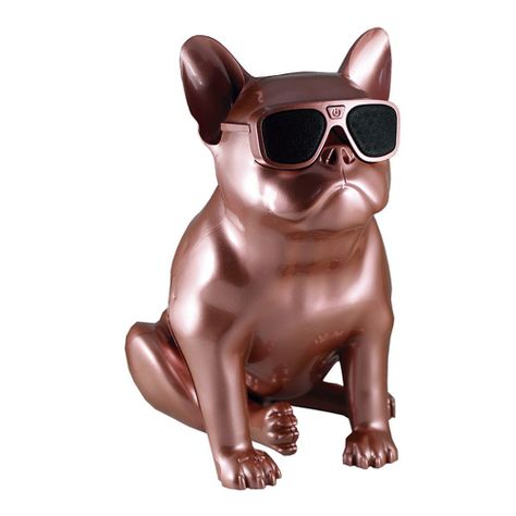 Parlante Bluetooth Bulldog Francés Rosa Green-e-0