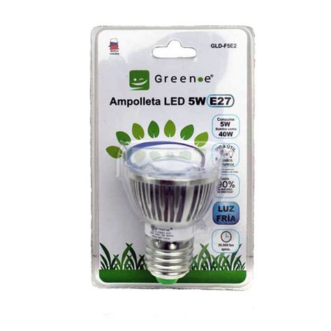 Ampolleta LED de 5W. Luz Fría. E-27. Modelo COB. -0