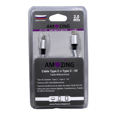 Cable Tipo-C a Tipo-C de 2 Metros-1