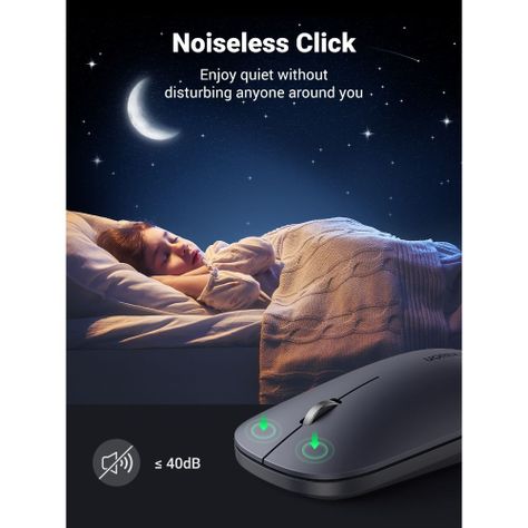 MOUSE INALAMBRICO ULTRA-SLIM GRIS OSCURO UGREEN MU001-2