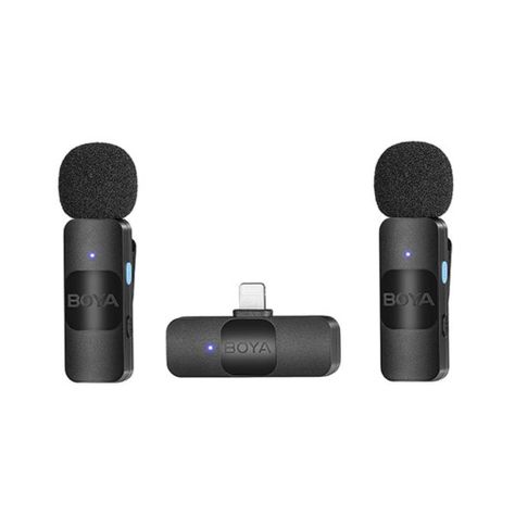  MICROFONO INALAMBRICO DOBLE ULTRA COMPACTO Y PORTABLE 2.4GHZ CONECTOR LIGHTNING -0
