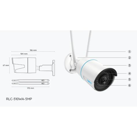 Cámara WiFi Exterior 5MP Dual Band MicroSD 256GB-0