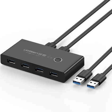 SWITCH USB 3.0 2X4 (SELECTOR ENTRE 2 PC) NEGRO UGREEN US216-0