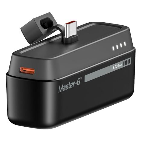 BATERIA PORTATIL 5000MAH TIPO C NEGRO MASTER-G UCP5PDCB-0