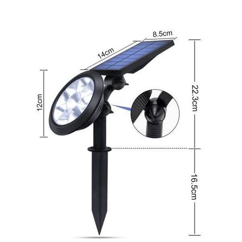 Foco solar con estaca RGB-2