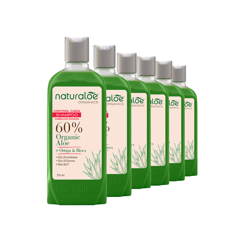Pack 6 Shampoo Naturaloe Control Caída Graso 350ml-0