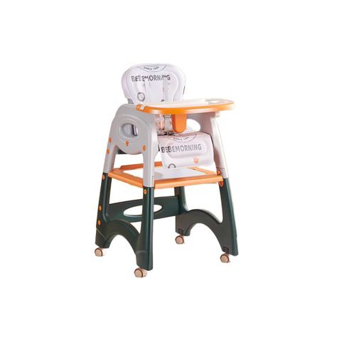 Silla de Comer Para Bebé Todo en 1 Naranja Babymine-0