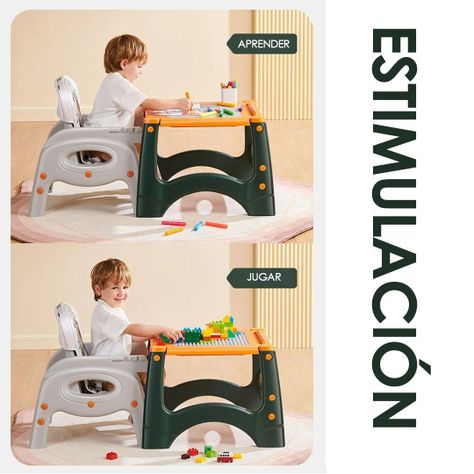 Silla de Comer Para Bebé Todo en 1 Naranja Babymine-4