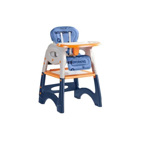 Silla de Comer Para Bebé Todo en 1 Azul Babymine-0