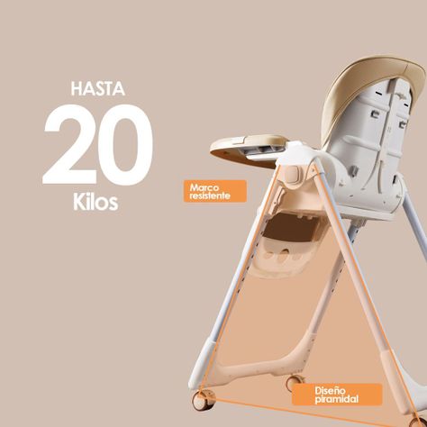 Silla de Comer Plegable Evolution Motivo Naranja-2