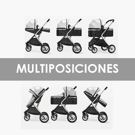 Coche Cuna Moisés Compacto Multiposiciones Negro BABYMINE-4