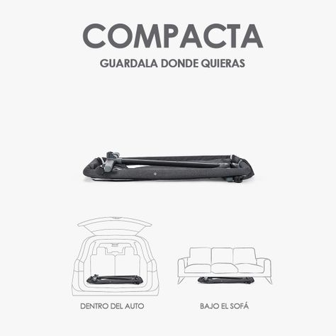 Cuna Colecho Mecedora Con Ruedas Gris Babymine-2