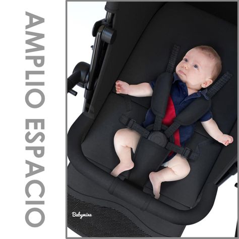 Coche de Paseo Maleta Compacto Reversible Negro BABYMINE-4